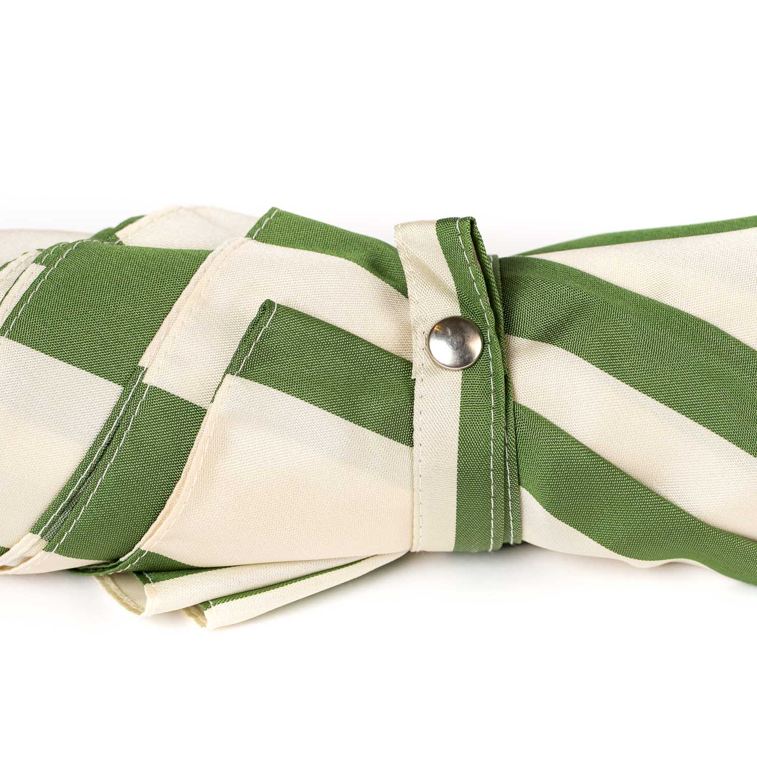 Striped Beach Umbrella "Picknick" with Handle made of Chestnut Root